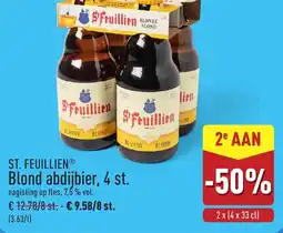 ALDI St. feuillienⓡ Blond abdijbier, 4 st. aanbieding