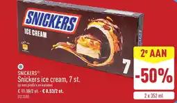 ALDI Snickers® snickers ice cream, 7 st. aanbieding