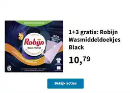 Plein.nl Robijn wasmiddeldoekjes black aanbieding