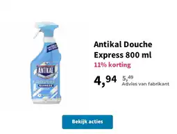 Plein.nl Antikal douche express aanbieding