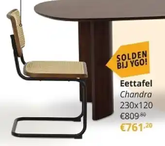 YGO Eettafel Chandra aanbieding