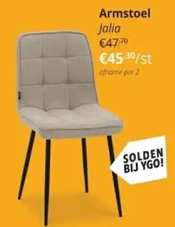 YGO Armstoel Jalia aanbieding