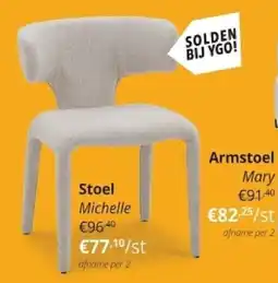 YGO Stoel Michelle aanbieding