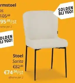 YGO Stoel Sarita aanbieding