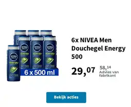 Plein.nl nivea men douchegel energy aanbieding