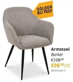 YGO Armstoel Barker aanbieding