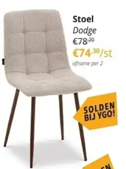 YGO Stoel Dodge aanbieding