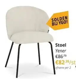 YGO Stoel Yener aanbieding