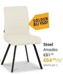 YGO Stoel Amadeo aanbieding