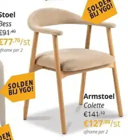 YGO Armstoel Colette aanbieding