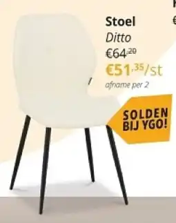 YGO Stoel Ditto aanbieding