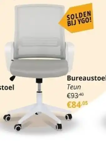 YGO Bureaustoel Teun aanbieding