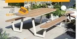 YGO Picknicktafel Lodge aanbieding