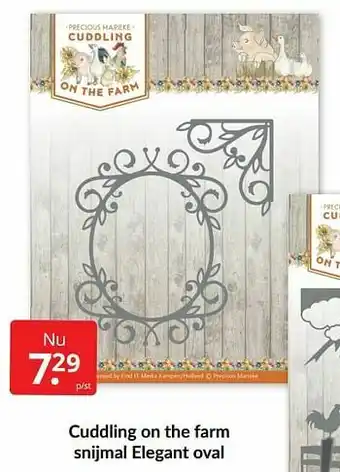 Boekenvoordeel Cuddling on the farm snijmal elegant oval aanbieding