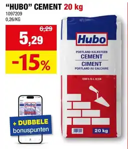 Hubo hubo cement aanbieding
