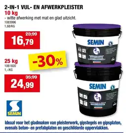 Hubo 2-in-1 vul- en afwerkpleister aanbieding