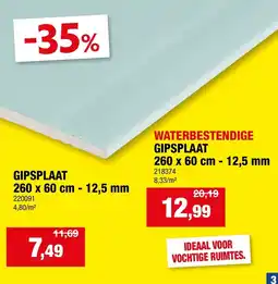 Hubo Gipsplaat aanbieding
