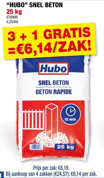 Hubo Hubo snel beton aanbieding