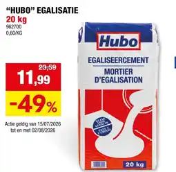 Hubo Hubo egalisatie aanbieding