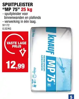 Hubo spuitpleister knauf mp 75 aanbieding