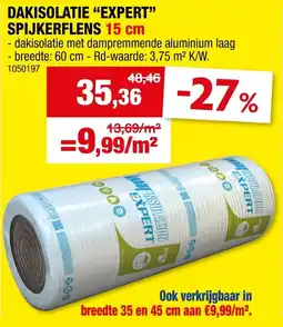 Hubo Dakisolatie expert spijkerflens aanbieding