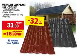 Hubo Metalen dakplaat bricotuil aanbieding