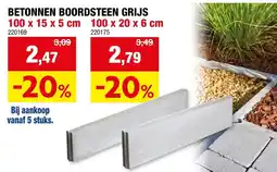 Hubo Betonnen boordsteen grijs aanbieding