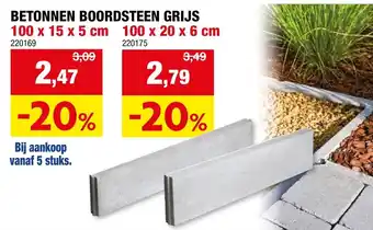 Hubo Betonnen boordsteen grijs aanbieding