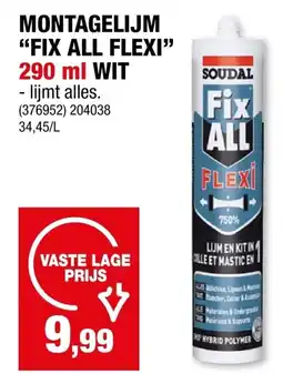 Hubo Montagelijm fix all flexi aanbieding