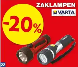 Hubo Zaklampen Varta aanbieding