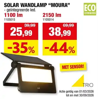 Hubo Solar wandlamp moura aanbieding