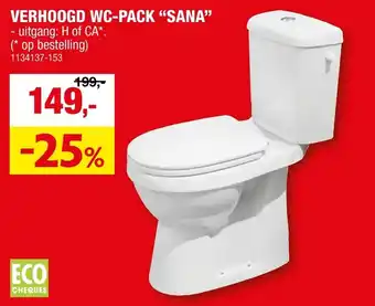 Verhoogd wc-pack sana
