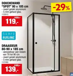 Hubo Douchewand spot aanbieding