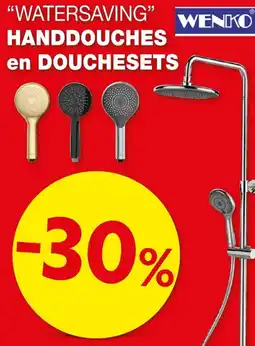 Hubo "watersaving" handdouches aanbieding