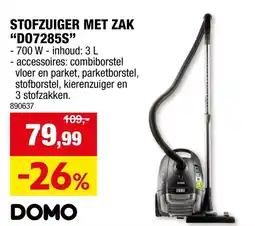 Hubo Stofzuiger met zak domo aanbieding