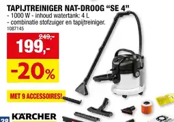 Hubo Tapijtreiniger nat-droog se 4 aanbieding