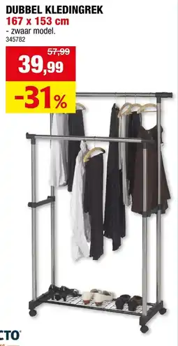 Hubo Dubbel kledingrek aanbieding