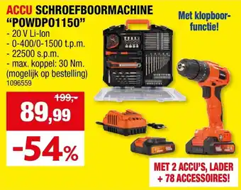 Hubo Accu schroefboormachine aanbieding