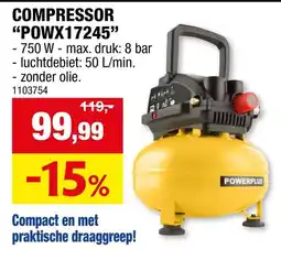 Hubo compressor powx17245 aanbieding