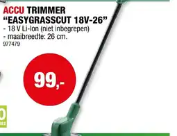 Hubo Accu trimmer easygrasscut 18v-26 aanbieding
