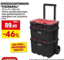Hubo gereedschapswagen stack&roll aanbieding