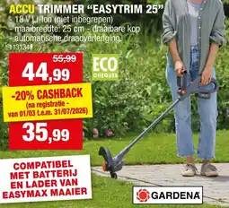 Hubo Accu trimmer easytrim 25 aanbieding