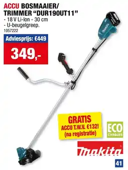 Hubo Accu bosmaaier trimmer dur190ut11 aanbieding
