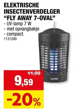 Hubo Elektrische insectenverdelger fly away 7-oval aanbieding