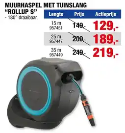 Hubo Muurhaspel met tuinslang rollup s aanbieding