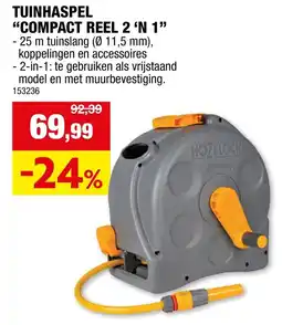 Hubo Tuinhaspel compact reel 2 'n 1 aanbieding