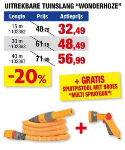 Hubo Uitrekbare tuinslang wonderhoze aanbieding