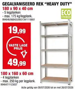 Hubo Gegalvaniseerd rek heavy duty aanbieding