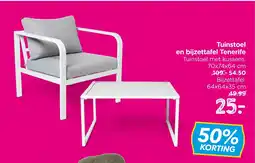 Xenos Tuinstoel en bijzettafel Tenerife aanbieding