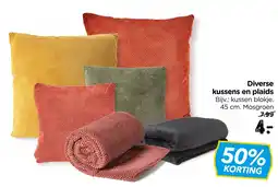 Xenos Diverse kussens en plaid aanbieding